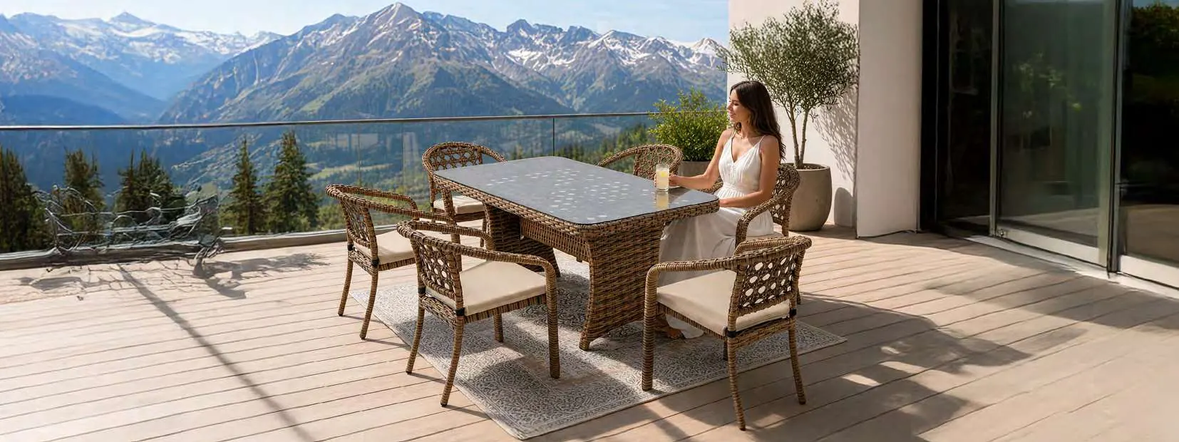 Lima – Berlin rattan dining set