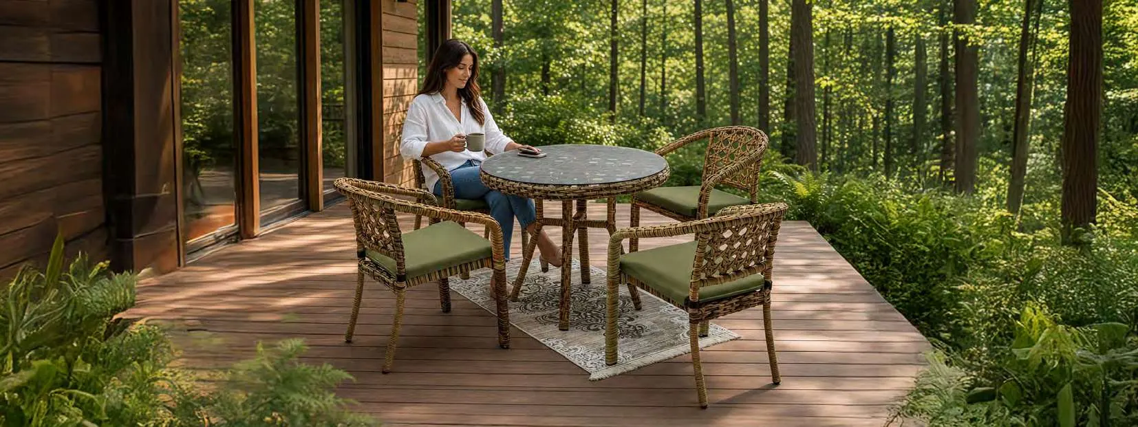 Lima – Nepal 4-Seater Dining Set lifestyle photo